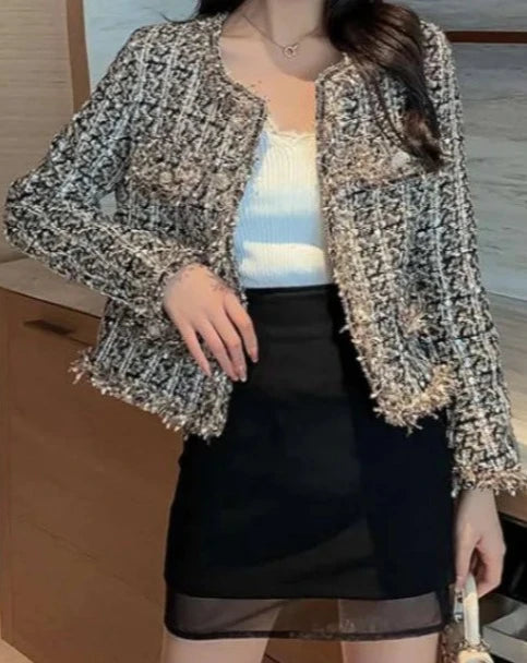 Women's black tweed jacket