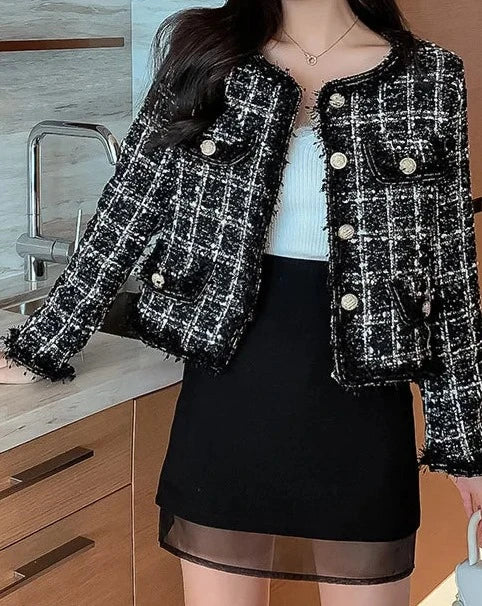 Women's black tweed jacket