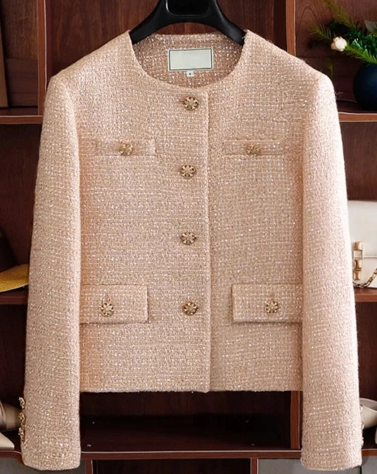 Women's pink tweed jacket 