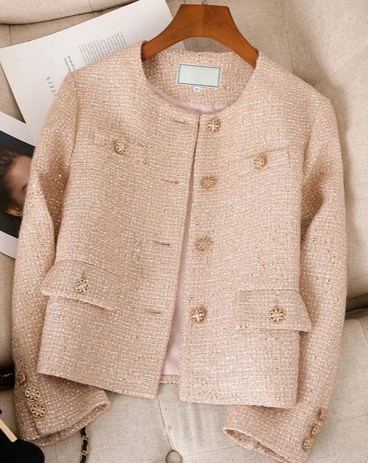 Women's pink tweed jacket 