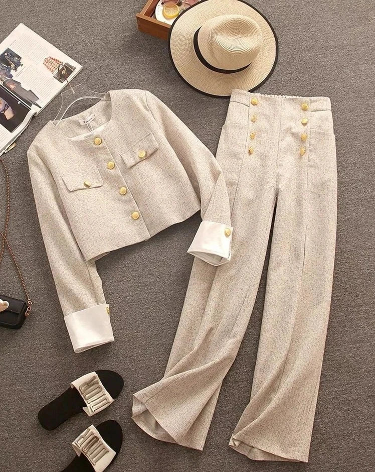 Women's 2 piece pants suit 