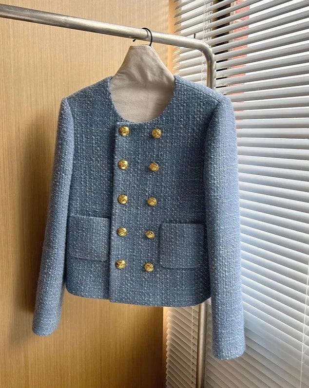 Women's tweed double breasted blazer