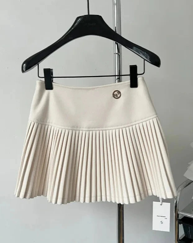 women's pleated mini skirt