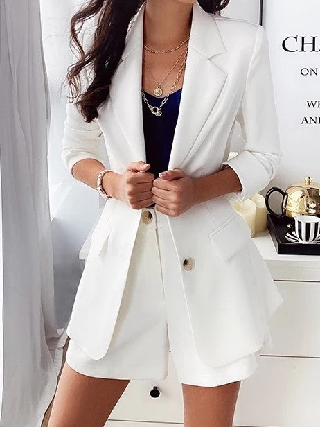 CLERMONT Elegant Blazer and Shorts Set