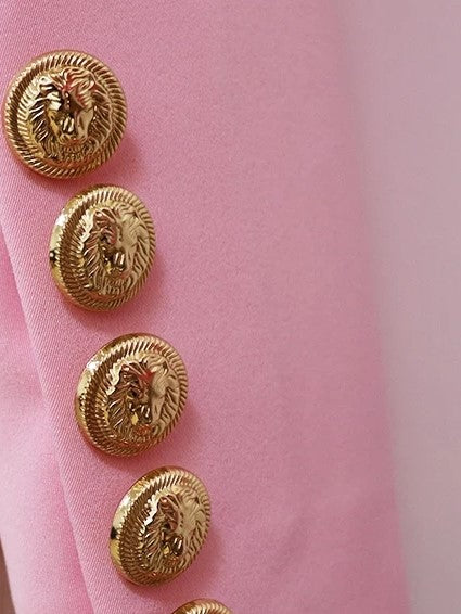 Women's Light Pink Double Breasted Jacket