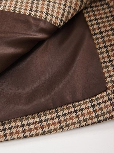 Women's brown inside lining of a jacket